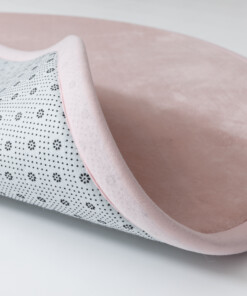 Speelkleed rond - Pluffy roze - close up