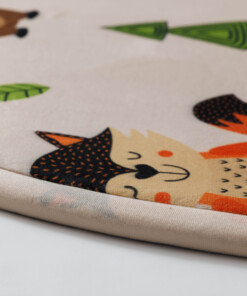 Speelkleed rond - Pluffy Forest animals multi - close up, thumbnail