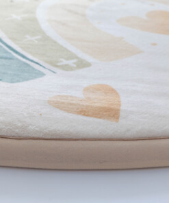 Speelkleed rond - Pluffy Heart crème/multi - close up, thumbnail Speelkleed rond - Pluffy Heart crème/multi - close up, thumbnail