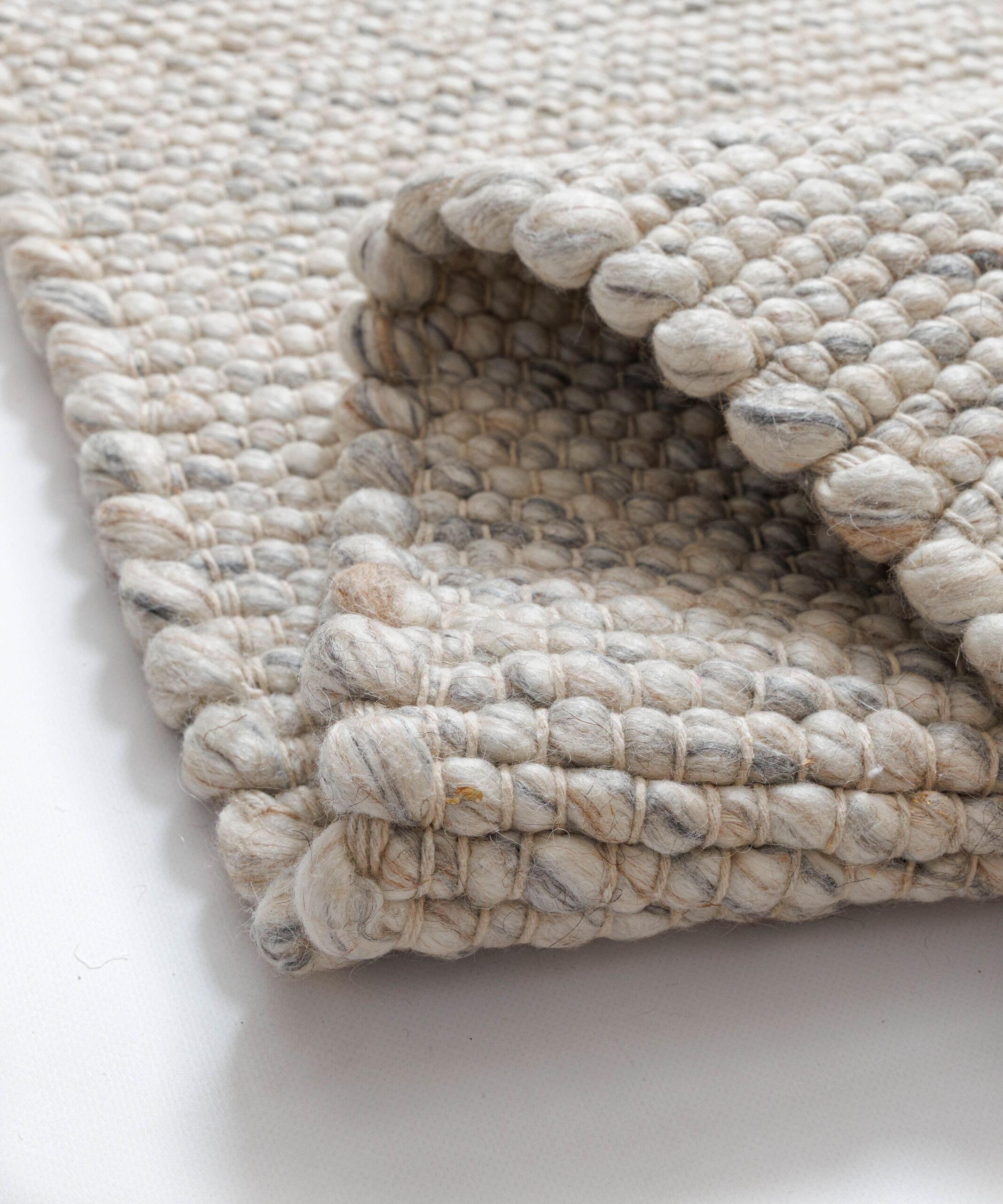 Wollen vloerkleed - Silvull beige - close up Wollen vloerkleed - Silvull beige - close up