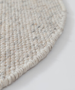 Rond wollen vloerkleed - Silvull beige - close up, thumbnail Rond wollen vloerkleed - Silvull beige - close up, thumbnail