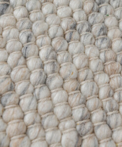 Rond wollen vloerkleed - Silvull beige - close up, thumbnail Rond wollen vloerkleed - Silvull beige - close up, thumbnail