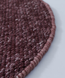Rond wollen vloerkleed - Silvull bordeauxrood - close up, thumbnail Rond wollen vloerkleed - Silvull bordeauxrood - close up, thumbnail