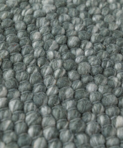 Wollen vloerkleed - Silvull groen - close up, thumbnail