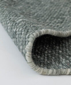 Rond wollen vloerkleed - Silvull groen - close up, thumbnail Rond wollen vloerkleed - Silvull groen - close up, thumbnail
