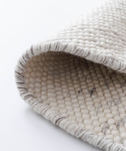 Rond wollen vloerkleed - Silvull ivoor - close up, thumbnail Rond wollen vloerkleed - Silvull ivoor - close up, thumbnail