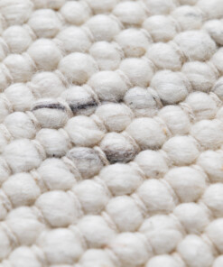 Wollen vloerkleed - Silvull ivoor - close up, thumbnail