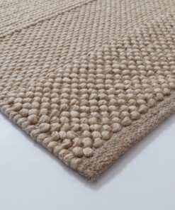 Wollen vloerkleed - Skift beige - close up, thumbnail Wollen vloerkleed - Skift beige - close up, thumbnail