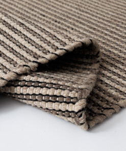 Wollen vloerkleed - Strim beige - close up, thumbnail Wollen vloerkleed - Strim beige - close up, thumbnail