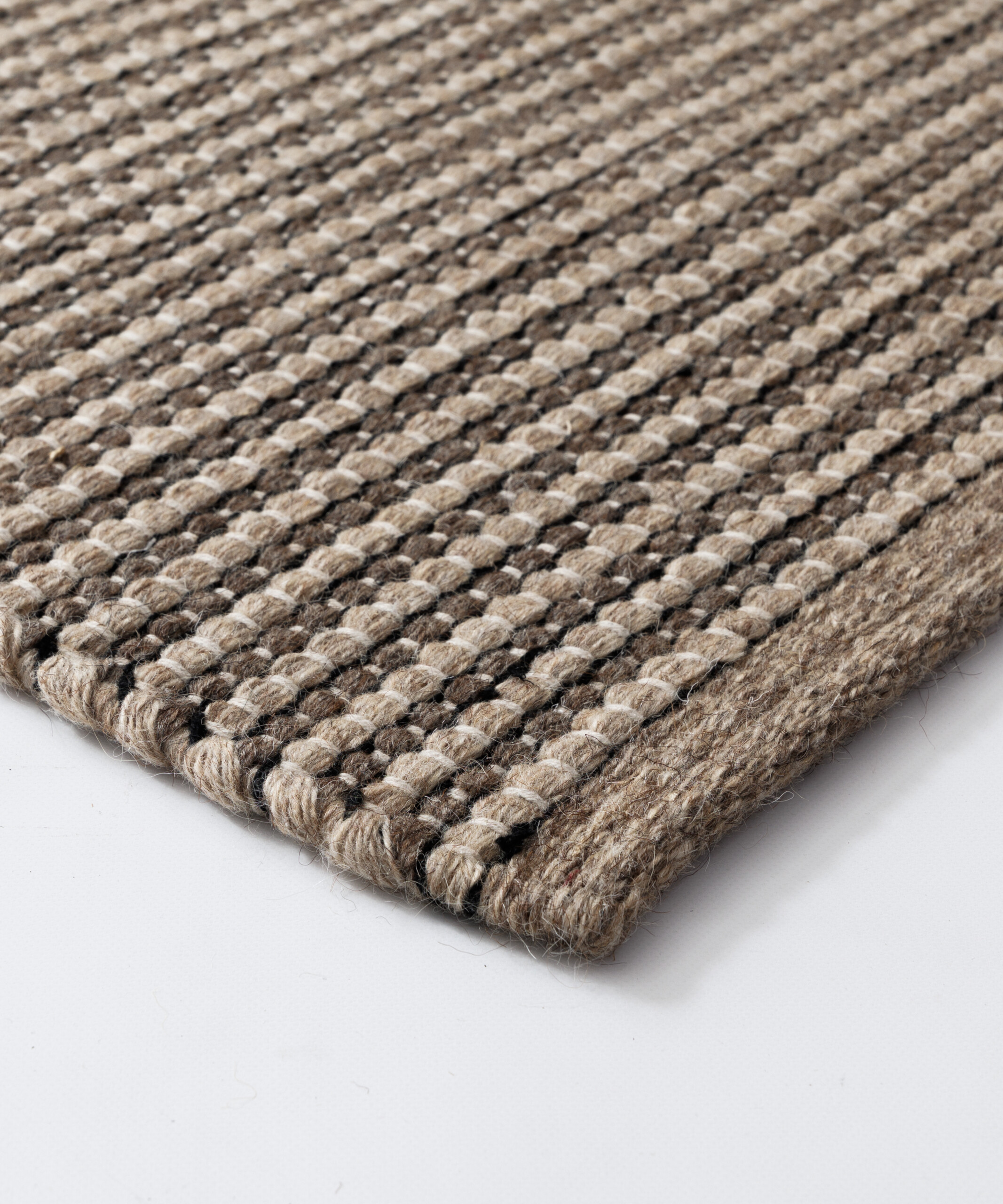 Wollen vloerkleed - Strim beige - close up Wollen vloerkleed - Strim beige - close up