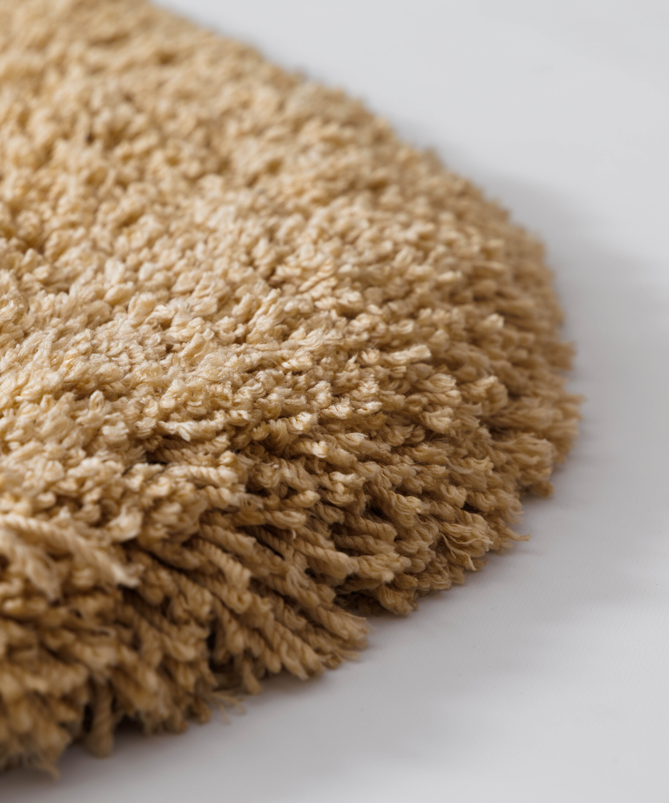 Organisch vloerkleed Shaggy - Sveve beige - close up Organisch vloerkleed Shaggy - Sveve beige - close up