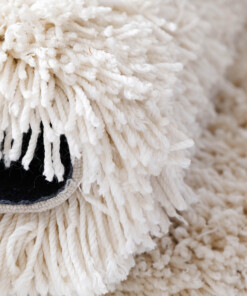 Organisch vloerkleed Shaggy - Sveve ivoor - close up, thumbnail