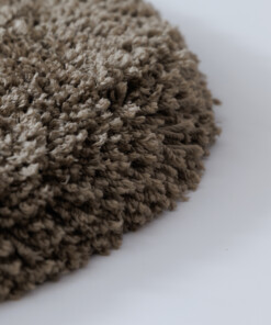 Organisch vloerkleed Shaggy - Sveve taupe - close up, thumbnail