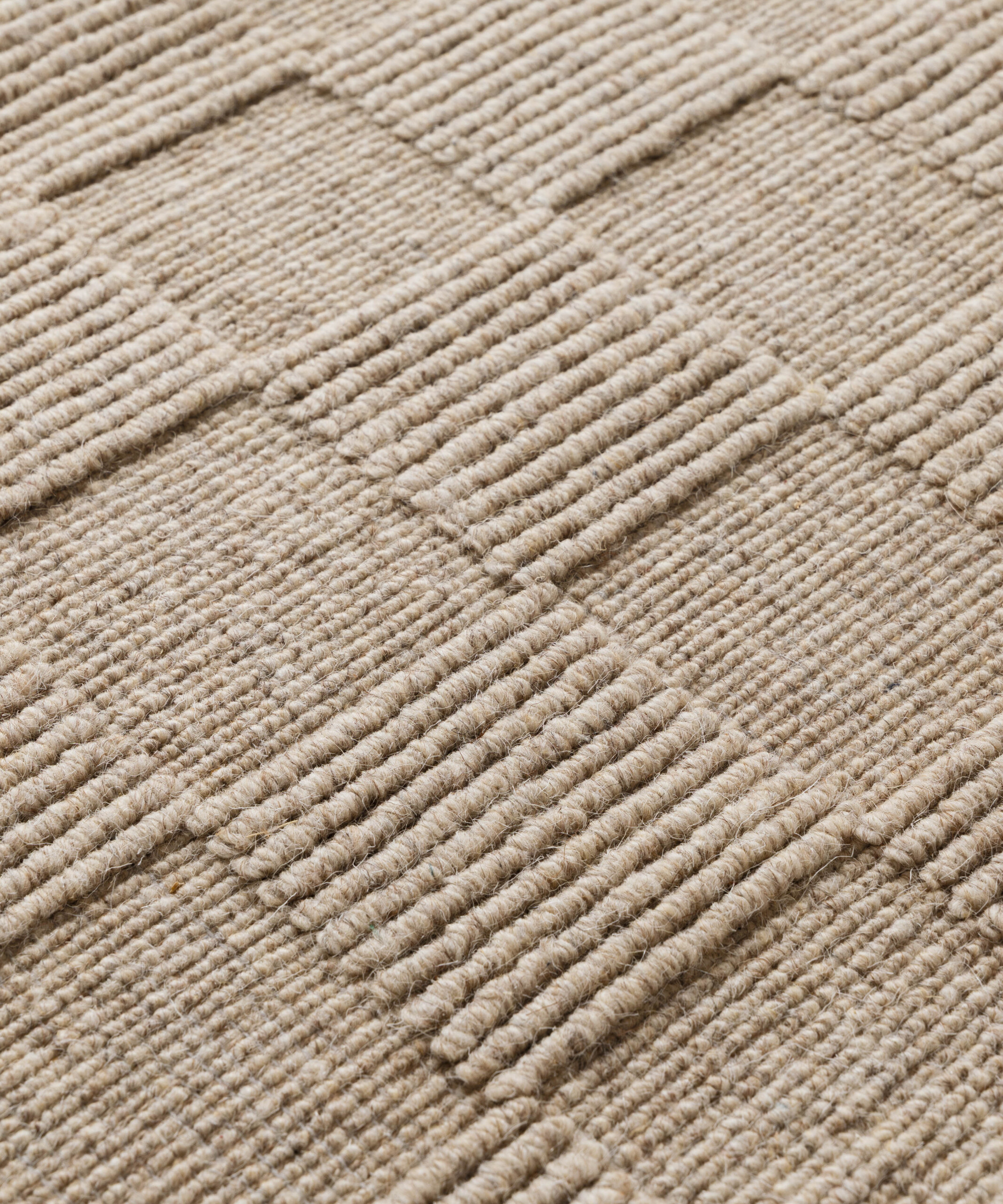 Wollen vloerkleed - Tavle beige - close up Wollen vloerkleed - Tavle beige - close up