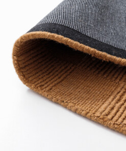 Wollen vloerkleed - Tavle cognac - close up, thumbnail