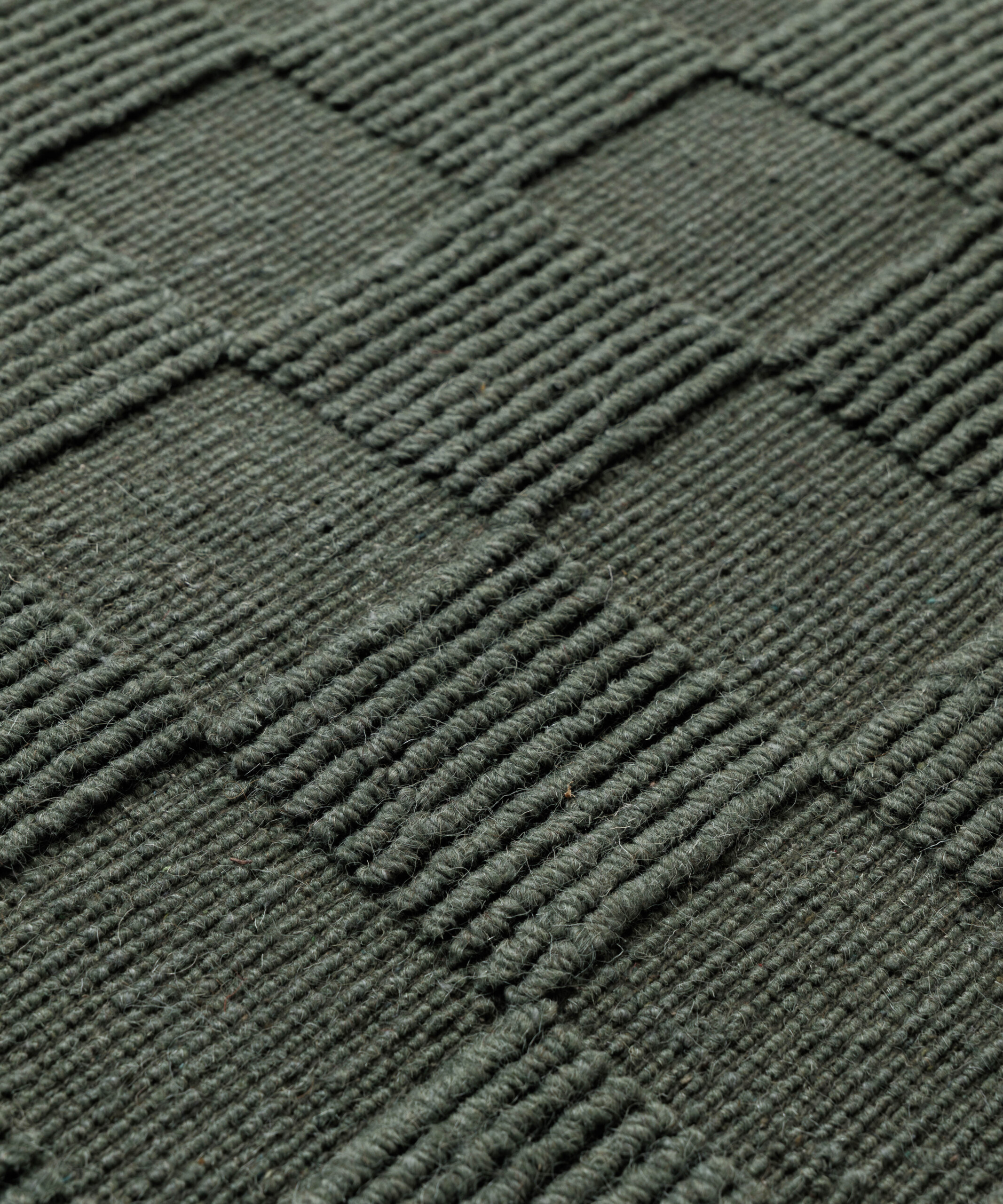 Wollen vloerkleed - Tavle groen - close up Wollen vloerkleed - Tavle groen - close up
