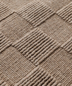 Wollen vloerkleed - Tavle taupe - close up, thumbnail Wollen vloerkleed - Tavle taupe - close up, thumbnail