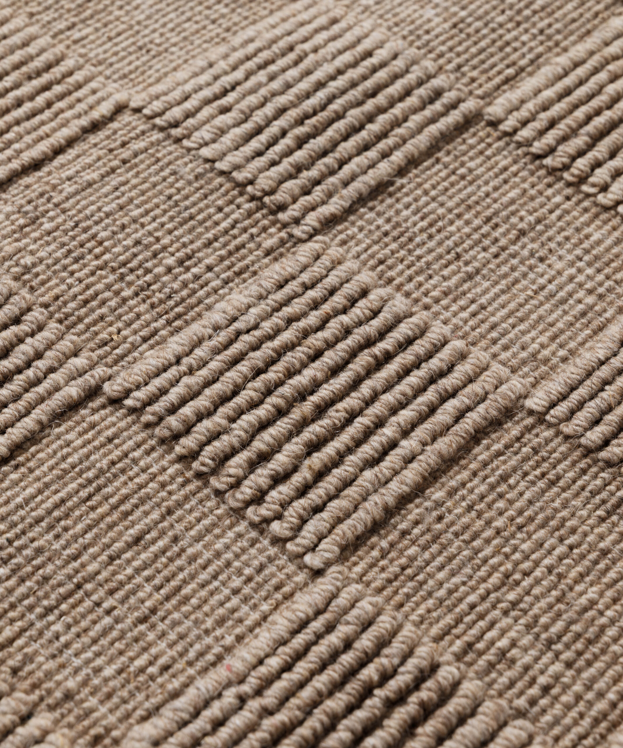 Wollen vloerkleed - Tavle taupe - close up Wollen vloerkleed - Tavle taupe - close up