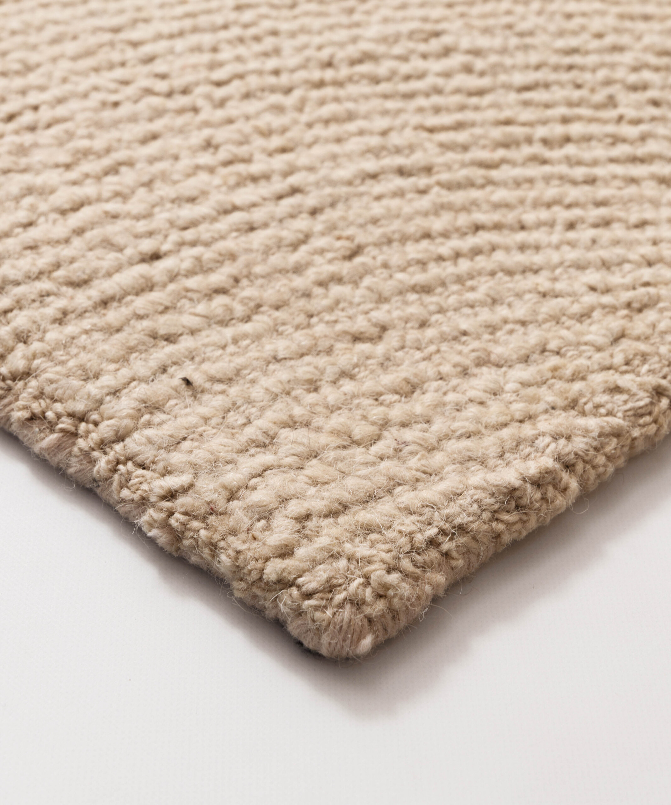 Wollen vloerkleed - Tvist licht beige - close up Wollen vloerkleed - Tvist licht beige - close up