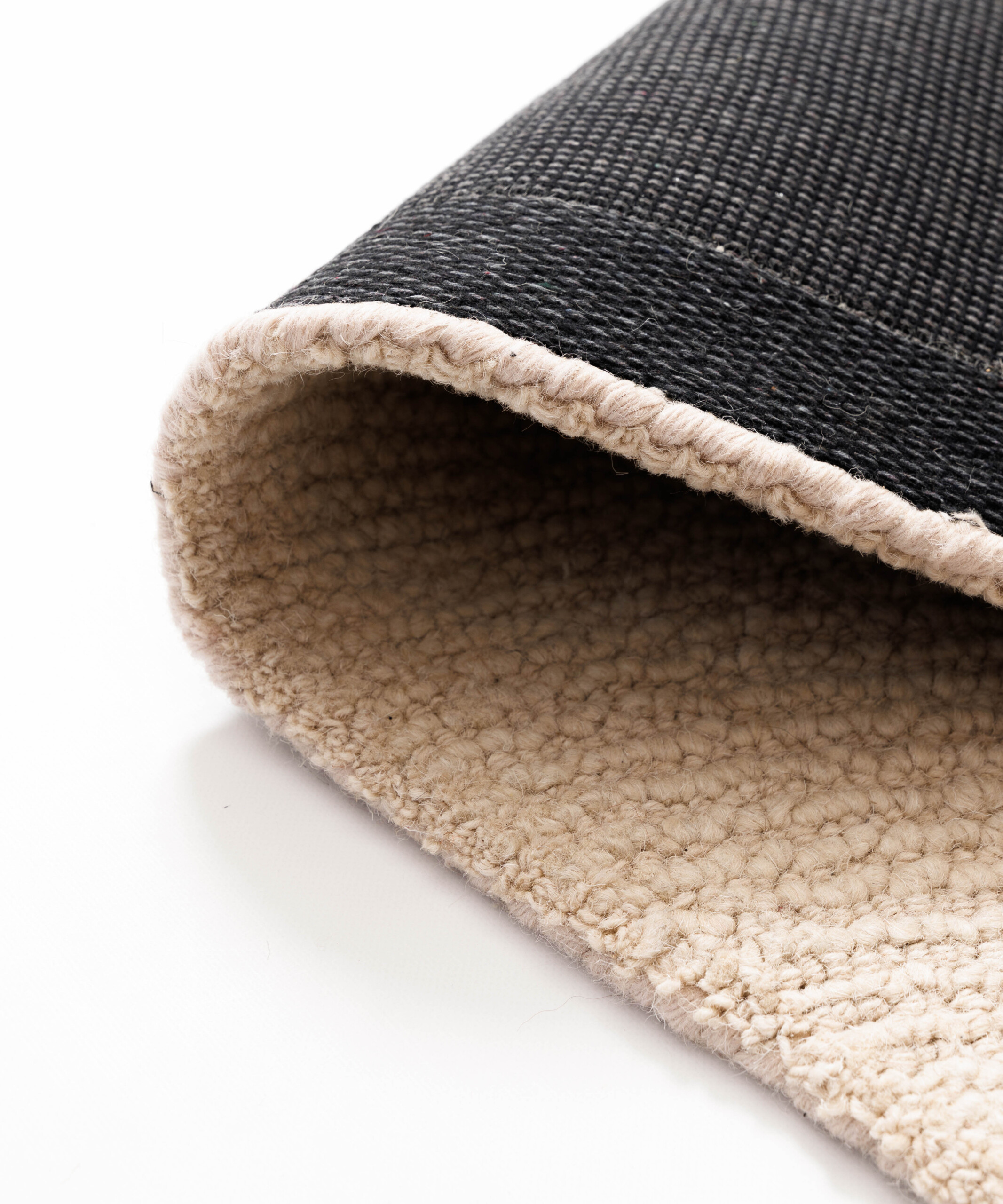 Wollen vloerkleed - Tvist licht beige - close up Wollen vloerkleed - Tvist licht beige - close up