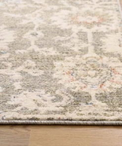 Vintage vloerkleed - Classic Marjorie groen - close up